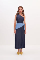 Belem Chambray Midi Dress | Simon Miller Indigo Combo