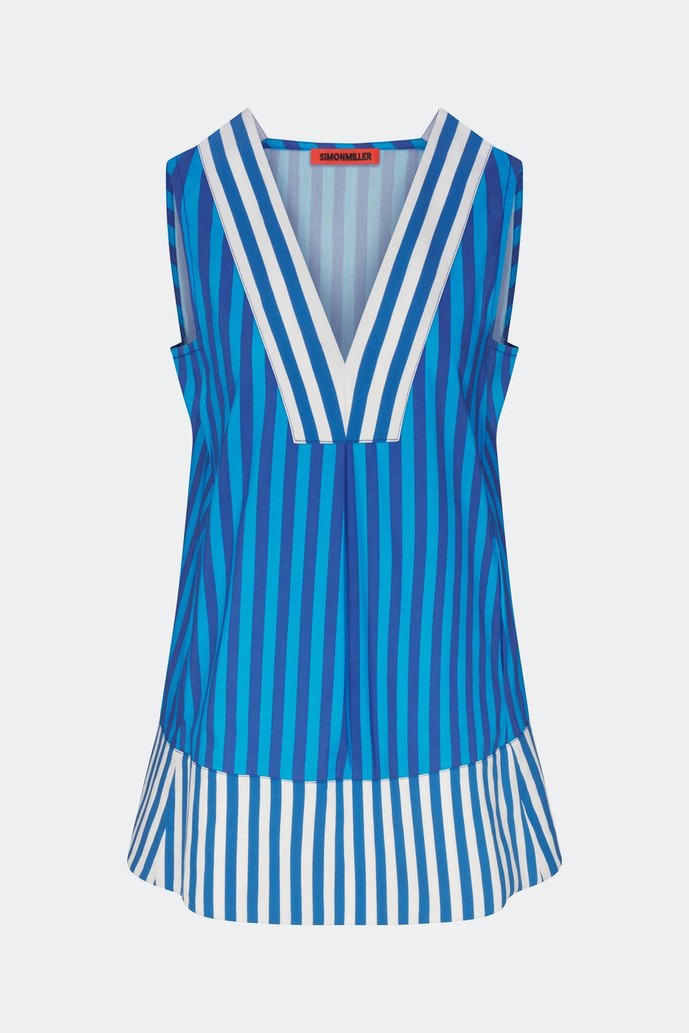 Mar Poplin Mini Dress | Simon Miller Tonal Blue Combo