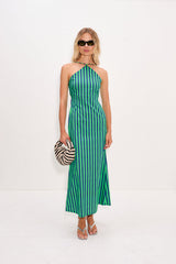 Kit Poplin Dress | Simon Miller Navy/Grass Green