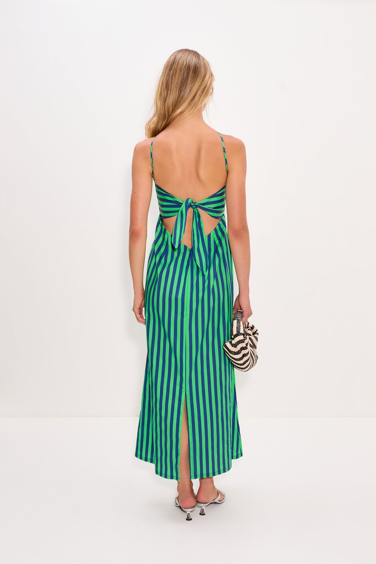 Kit Poplin Dress | Simon Miller Navy/Grass Green