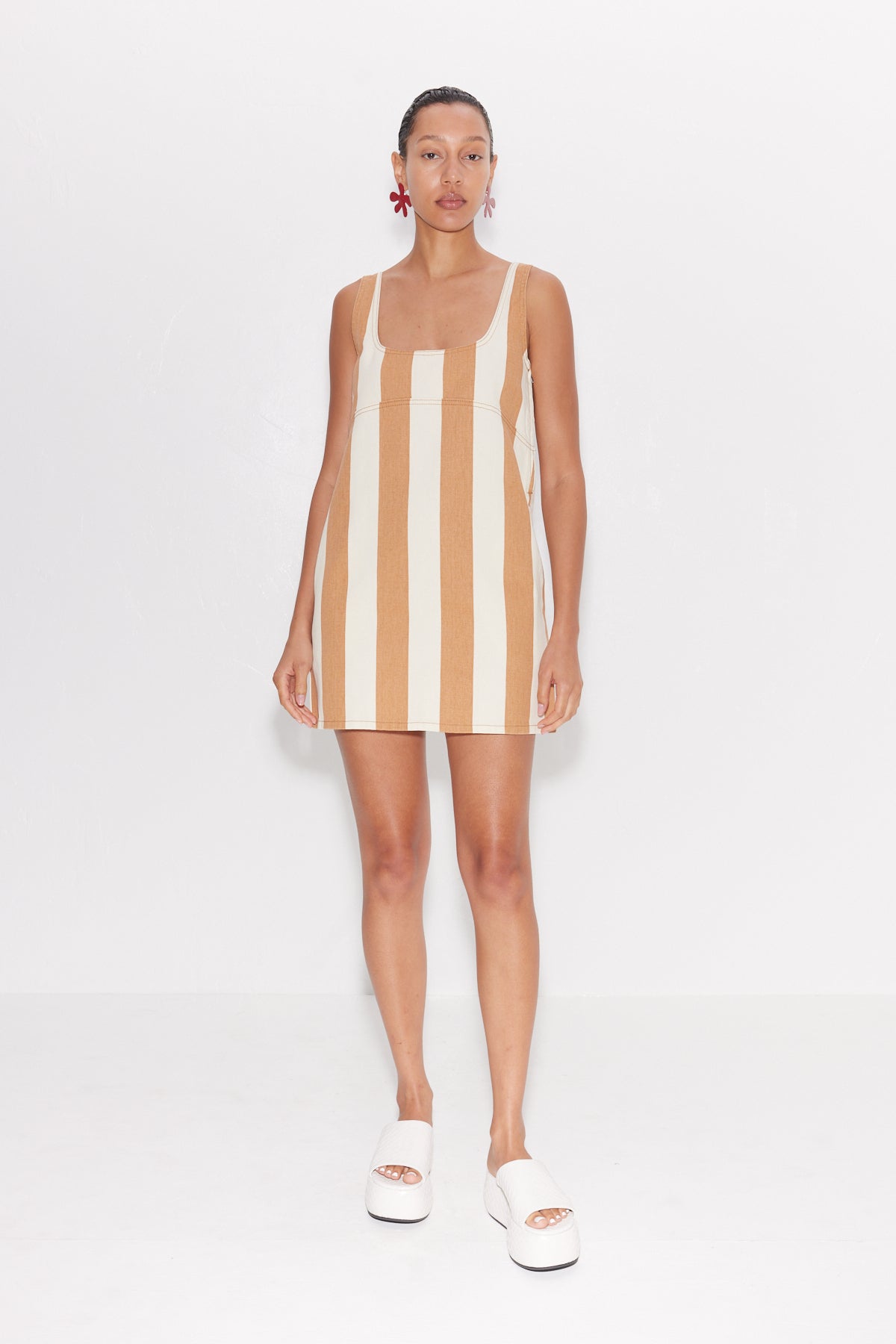 SIMONMILER Sahara Striped Denim Dress | Simon Miller TAN STRIPE