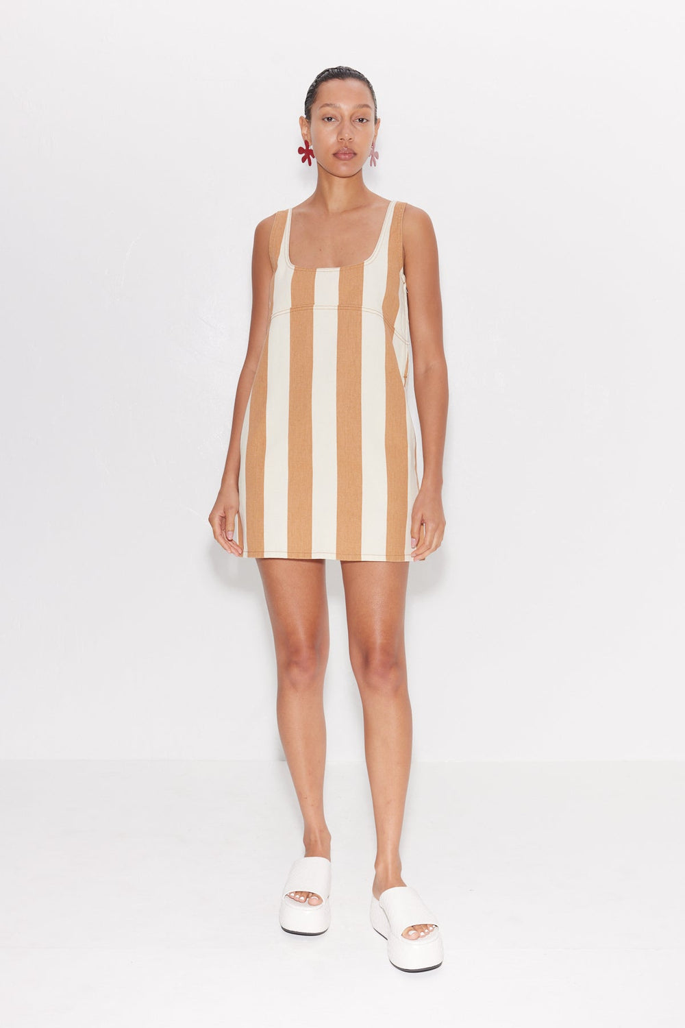 SIMONMILER Sahara Striped Denim Dress | Simon Miller TAN STRIPE