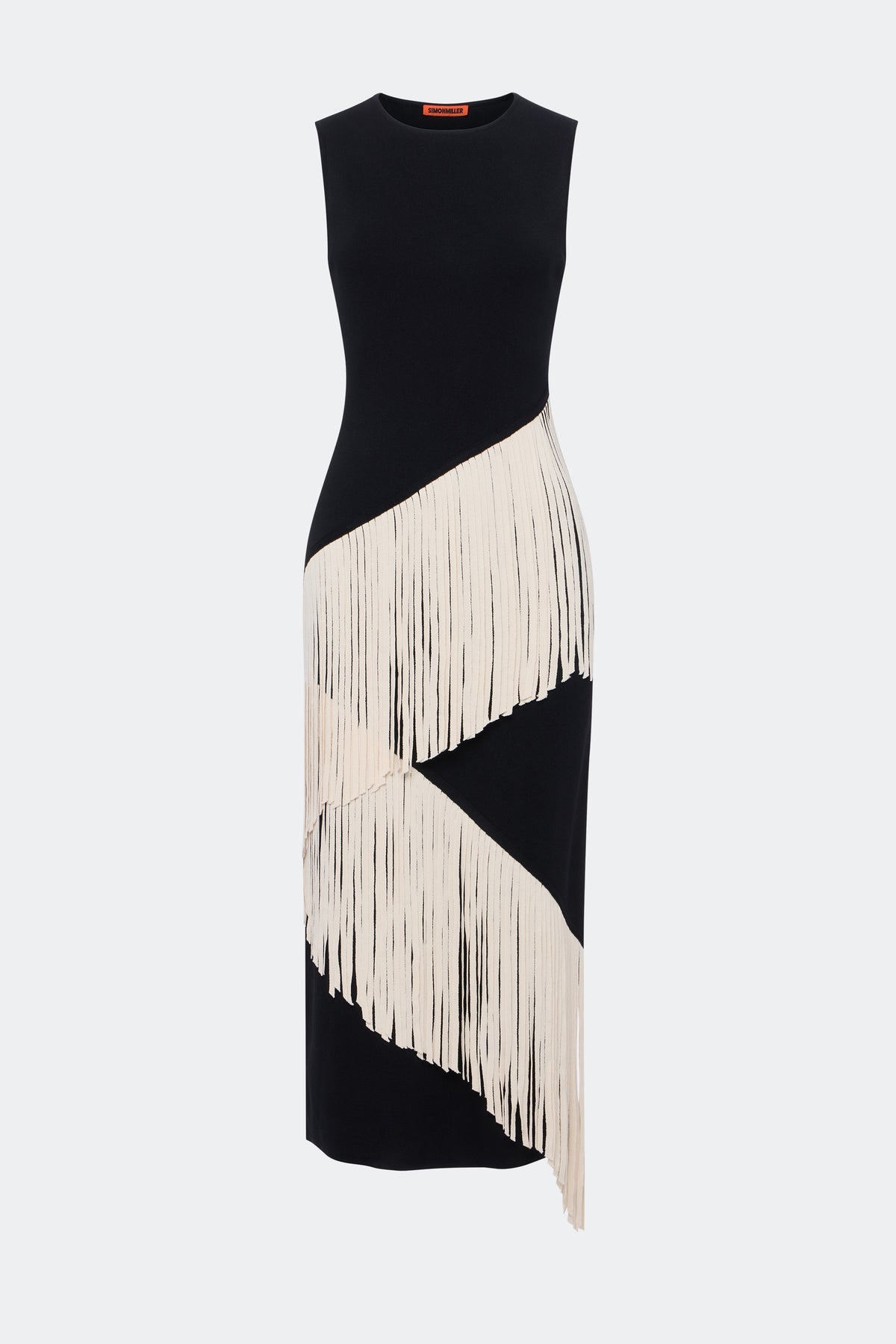 Spiral Knit Dress | Simon Miller Black/Macadamia