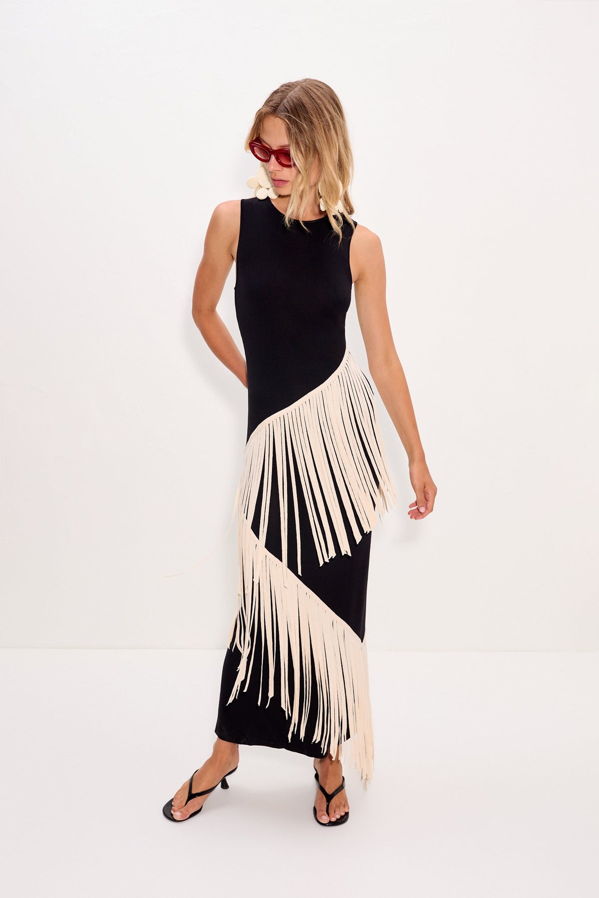 Spiral Knit Dress | Simon Miller Black/Macadamia