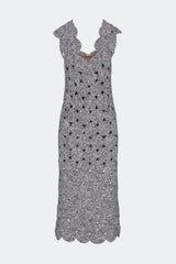 Muro Crochet Dress | Simon Miller Black/White Space Dye