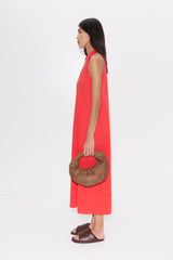 Nava Poplin Midi Dress | Simon Miller CHERRY RED