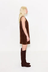 Sahara Corduroy Mini Dress | Simon Miller CHOCO BROWN