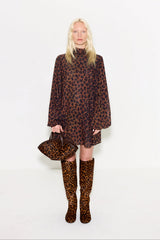 Joplin Chiffon Mini Dress | Simon Miller CHOCO BROWN LEOPARD