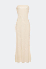 Sculpty Strapless Sequin Dress | Simon Miller BONE