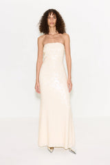 Sculpty Strapless Sequin Dress | Simon Miller BONE