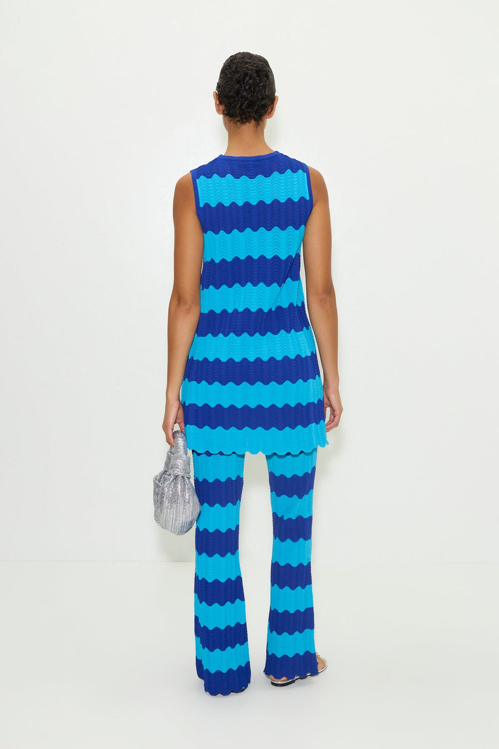 Moji Knit Mini Dress | Simon Miller BLUE TONAL WAVE STRIPE