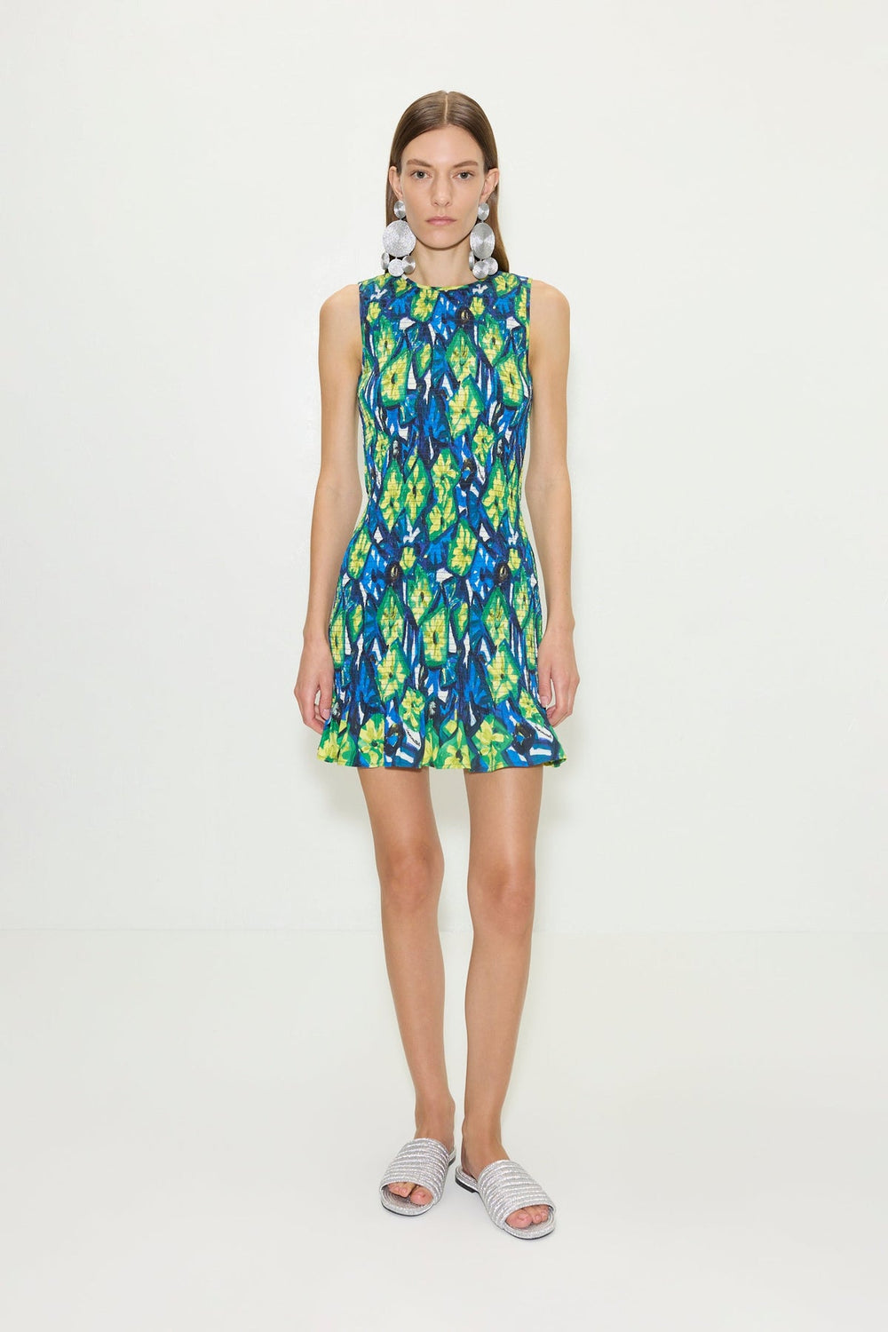 Belle Smocked Mini Dress | Simon Miller Abstract Floral