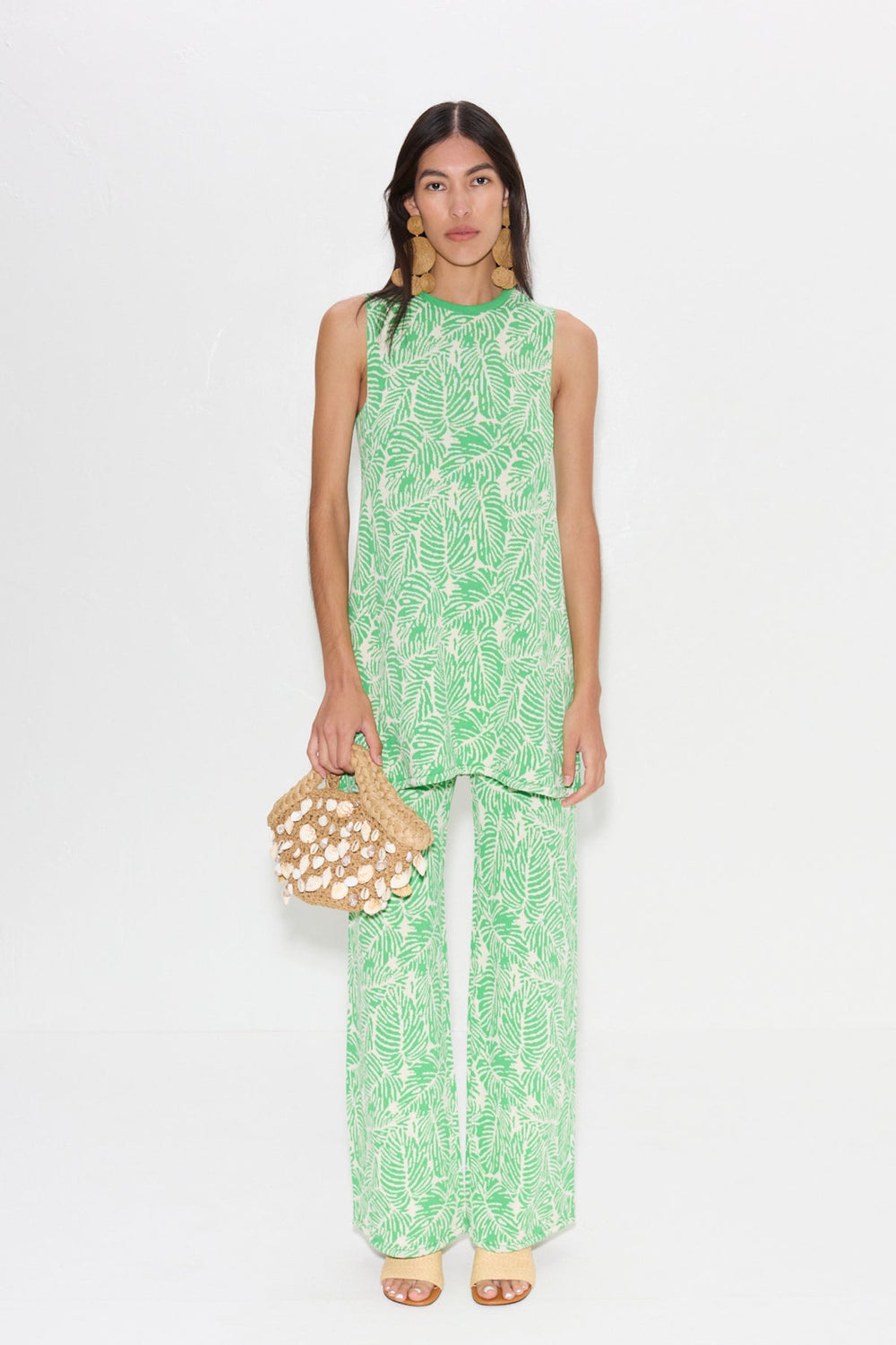 Zana Knit Mini Dress | Simon Miller GUMMY GREEN PALM LEAF