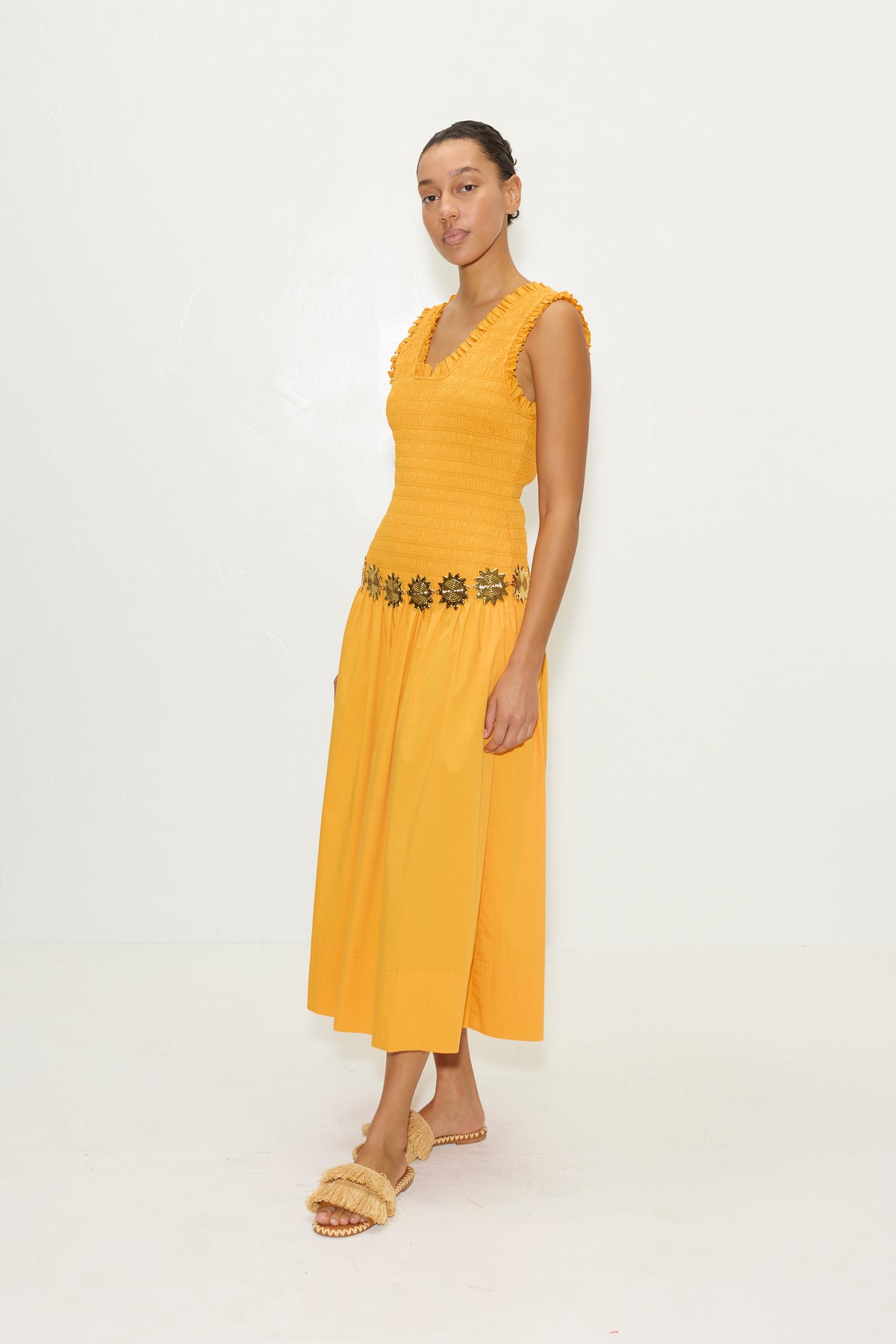 Zini Poplin Dress | Simon Miller Sherbet Orange