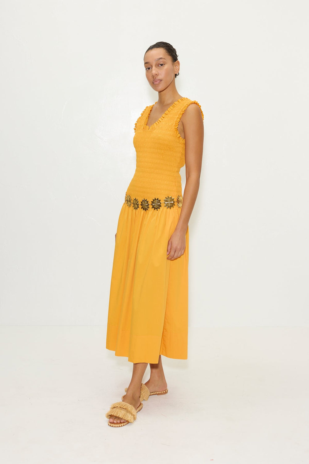Zini Poplin Dress | Simon Miller Sherbet Orange