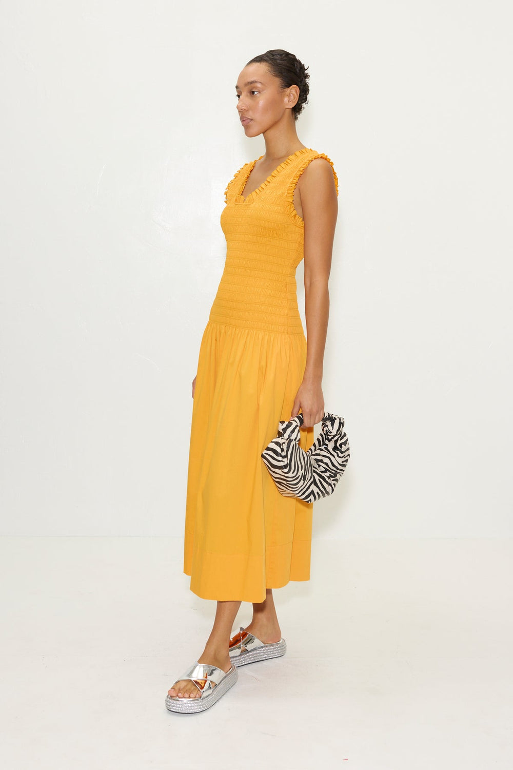 Zini Poplin Dress | Simon Miller Sherbet Orange