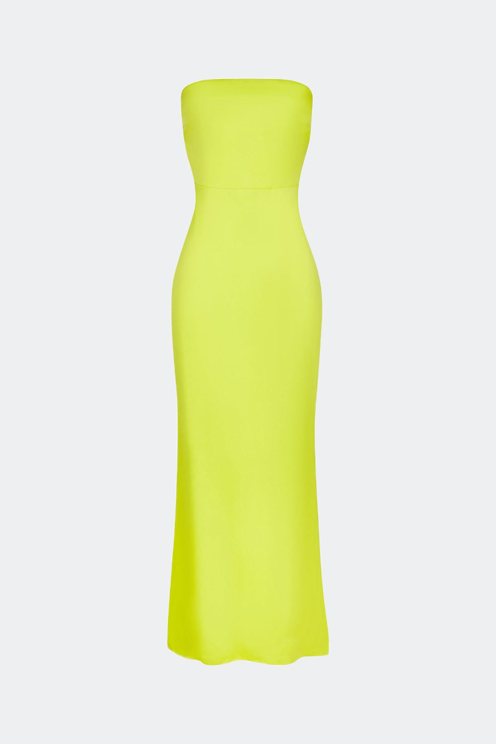 Sculpty Strapless Satin Dress | Simon Miller LIME