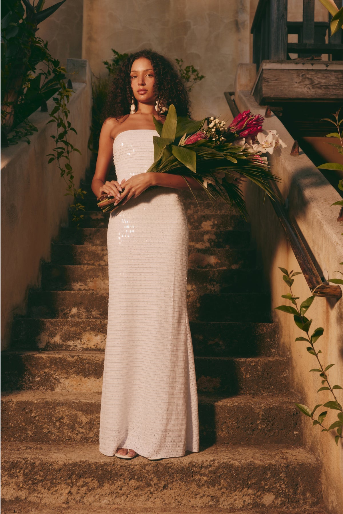 Sculpty Strapless Piano Sequin Dress | SIMONMILLER | Simon Miller MACADAMIA