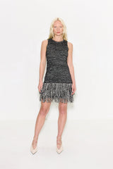 Sondra Melange Knit Mini Dress | Simon Miller Black/White Melange