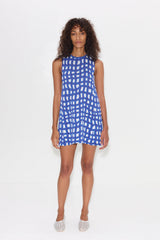 Zana Knit Mini Dress | Simon Miller KLEIN BLUE WAVY GINGHAM