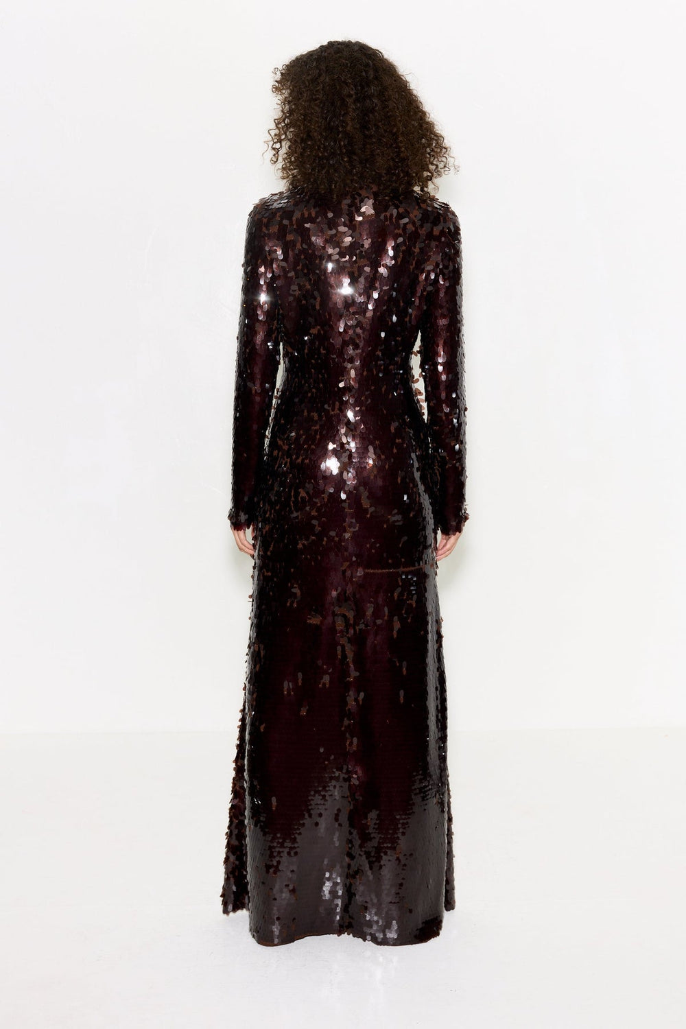 Sculpty Sequin Dress | Simon Miller CHOCO BROWN
