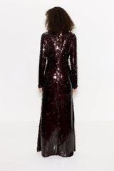 Sculpty Sequin Dress | Simon Miller CHOCO BROWN