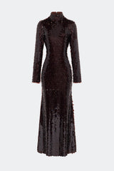 Sculpty Sequin Dress | Simon Miller CHOCO BROWN