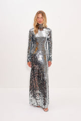 Sculpty Sequin Dress | Simon Miller SATELLITE SILVER