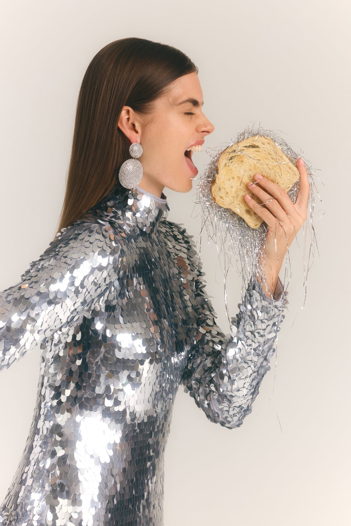Sculpty Sequin Dress | Simon Miller SATELLITE SILVER