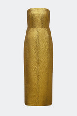 Verdelle Metallic Midi Dress | Simon Miller STAR GOLD