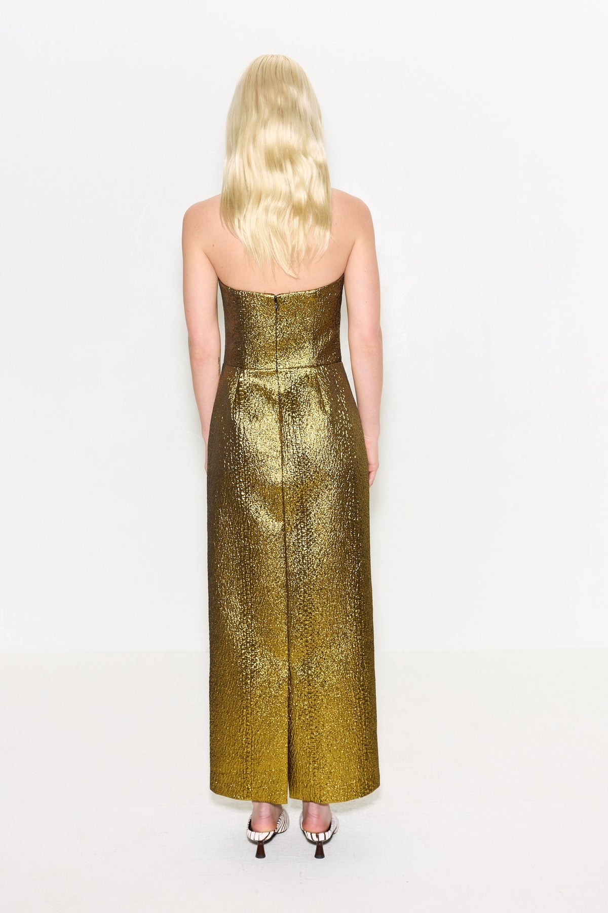 Verdelle Metallic Midi Dress | Simon Miller STAR GOLD