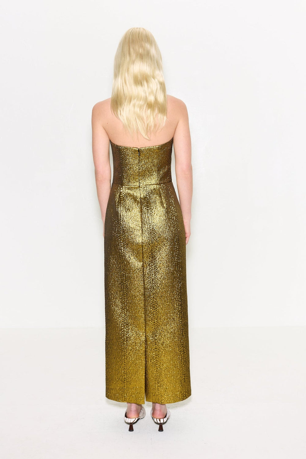 Verdelle Metallic Midi Dress | Simon Miller STAR GOLD