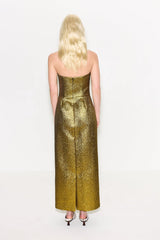 Verdelle Metallic Midi Dress | Simon Miller STAR GOLD