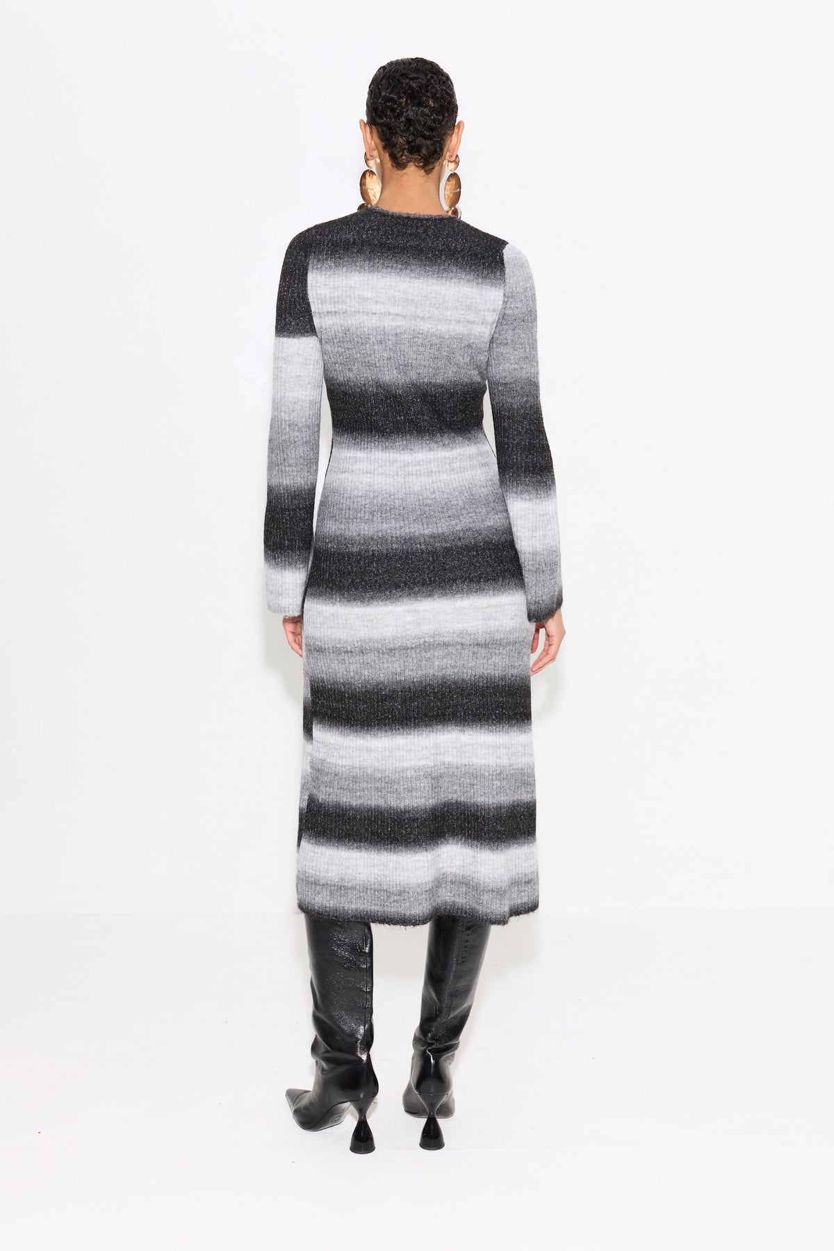 Axon Knit Dress | Simon Miller BLACK/MACADAMIA MULTI