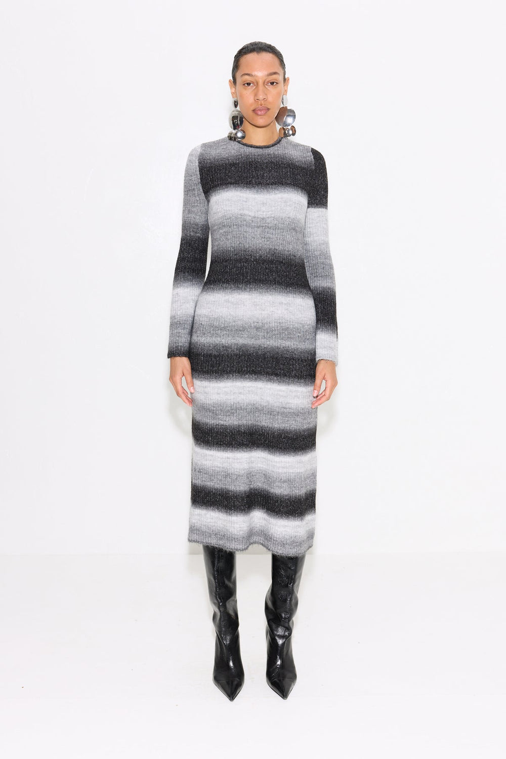 Axon Knit Dress | Simon Miller BLACK/MACADAMIA MULTI