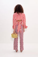 Loch Poplin Button Up | Simon Miller Venetian Red Stripe