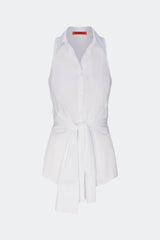 Inna Sleeveless Poplin Top | Simon Miller Macadamia