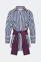 Inna Poplin Top | Simon Miller Navy Stripe Multi