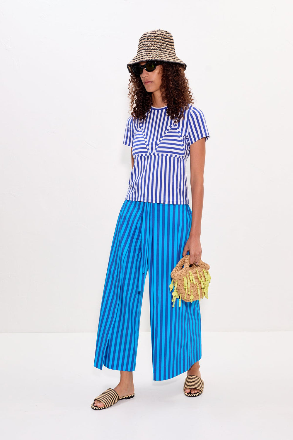 Kini Striped Tee | Simon Miller Blue Stripe