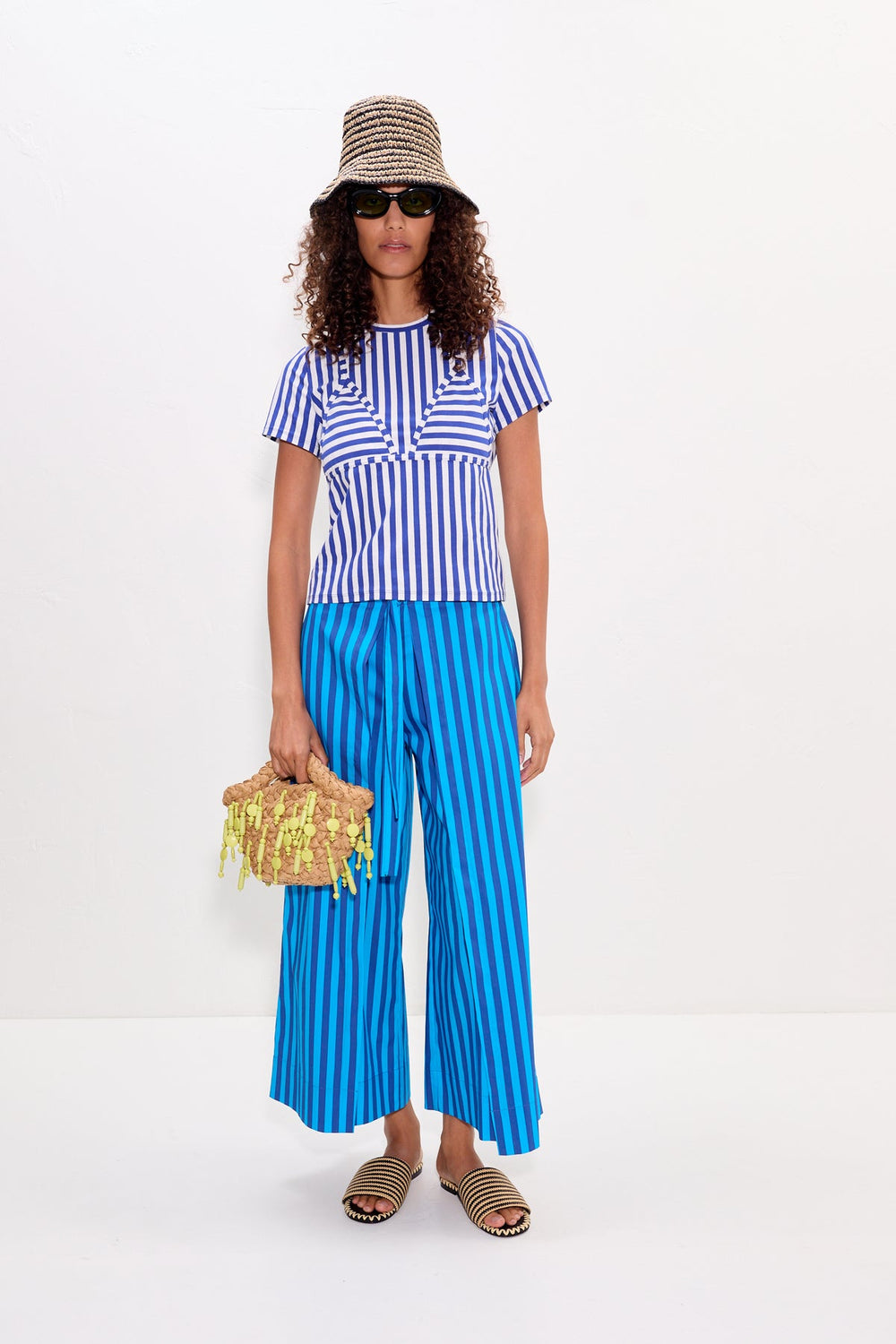 Kini Striped Tee | Simon Miller Blue Stripe