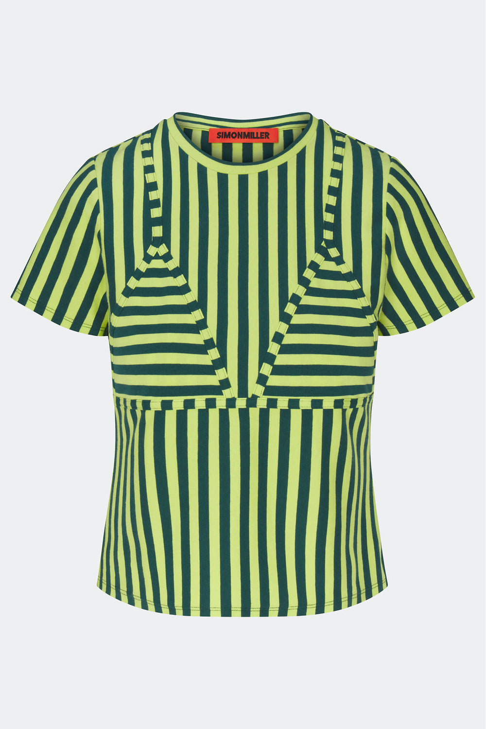 Kini Striped Tee | Simon Miller Lime Stripe