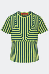 Kini Striped Tee | Simon Miller Lime Stripe