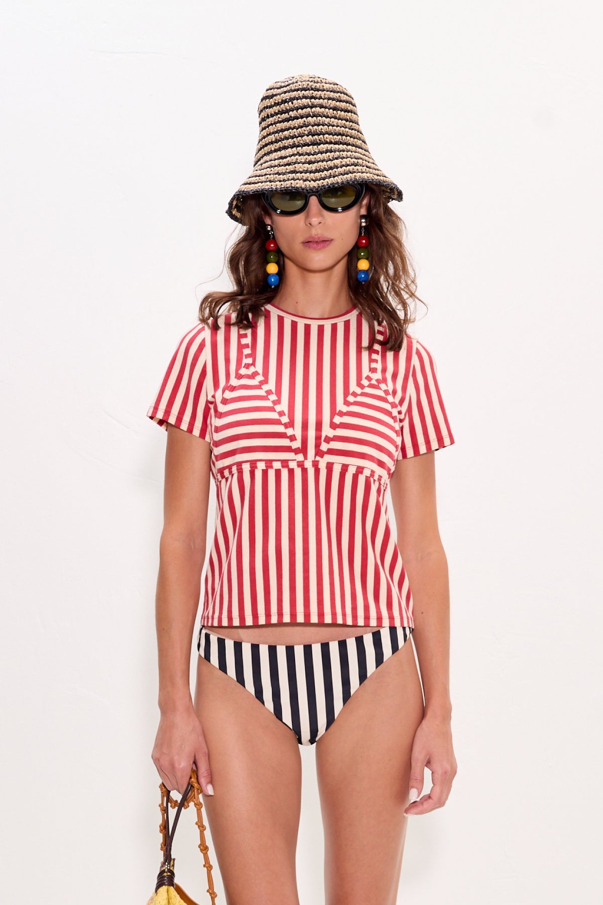 Kini Striped Tee | Simon Miller Venetian Red Stripe