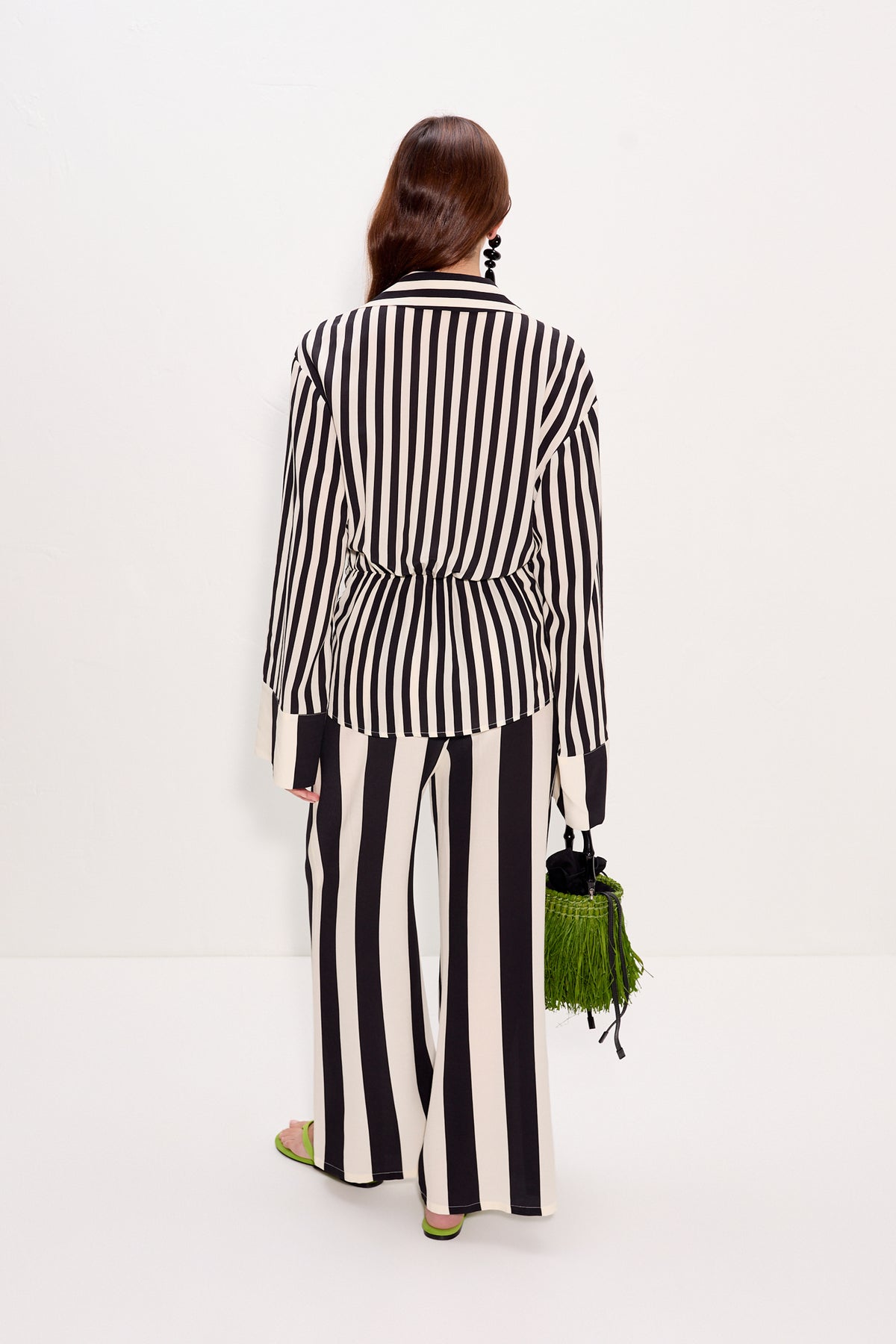 Vietta Crepe Top | Simon Miller Black/White Stripe
