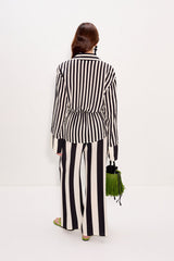 Vietta Crepe Top | Simon Miller Black/White Stripe