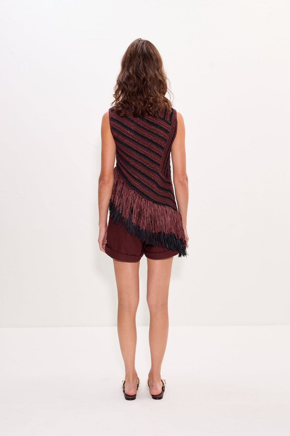 Beja Crochet Top | Simon Miller Choco Brown/Black Combo