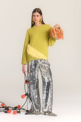 Zira Novelty Sweater | Simon Miller Chartreuse