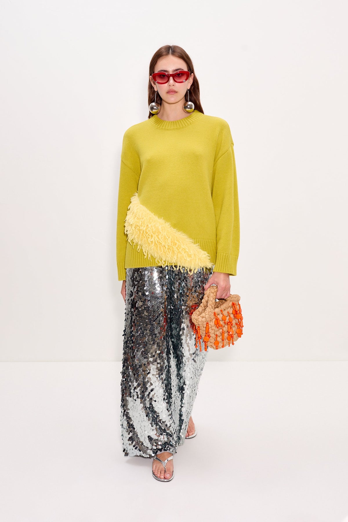 Zira Novelty Sweater | Simon Miller Chartreuse