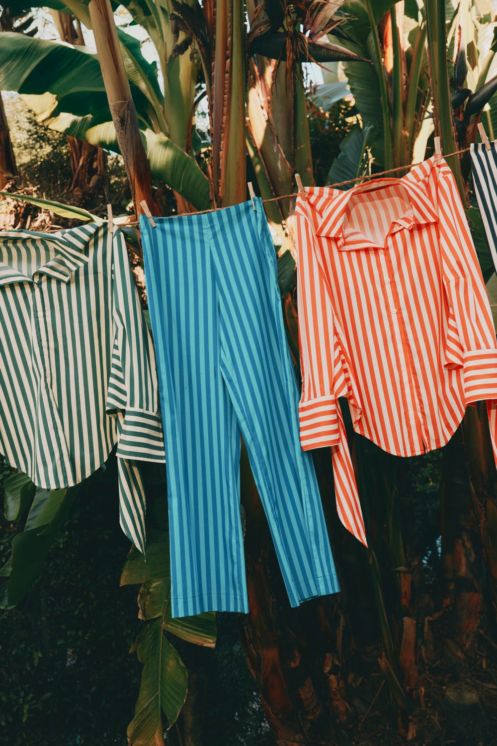 Pia Poplin Pant | Simon Miller TONAL BLUE STRIPE