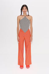 Pia Poplin Pant | Simon Miller HIBISCUS/TANGERINE STRIPE